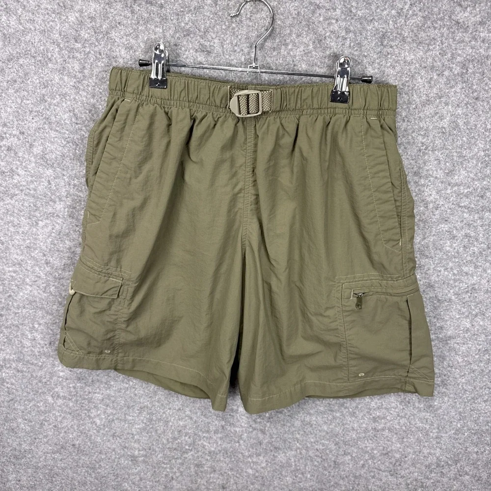 Columbia Mens Olive Green Nylon Cargo Hiking Shorts Size S‎ 9 Inseam AM4468